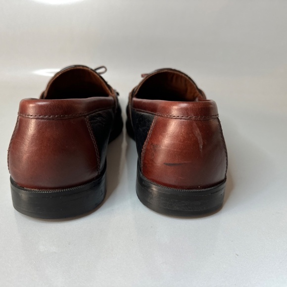 Johnston Murphy Aragon II Mens Kiltie Tassel Loafer 2 Tone Black Brown 10.5 N main image 8